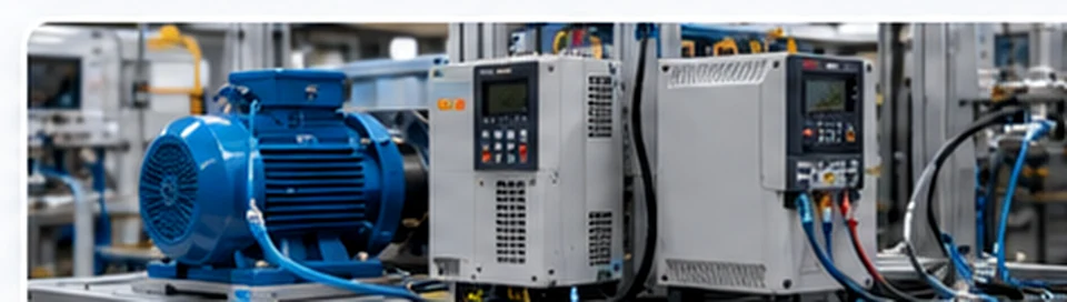 Motor eléctrico y variadores utilizados en sistemas de movimiento industrial